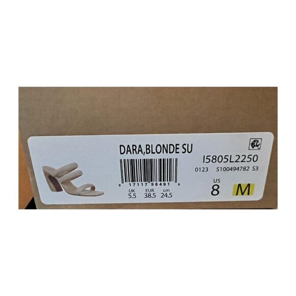 Vince Womens Tan Suede Strappy Open Toe Slip On Block Heel Sandals Sz 8 M New - Picture 8 of 14